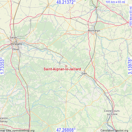 Saint-Aignan-le-Jaillard on map