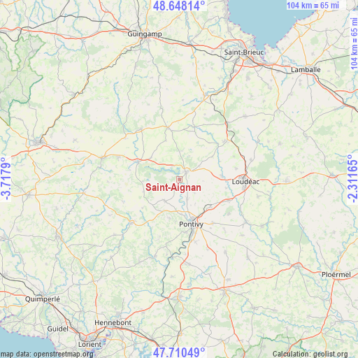 Saint-Aignan on map