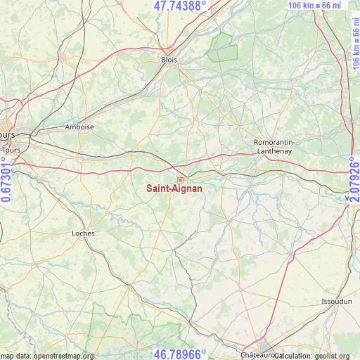 Saint-Aignan on map