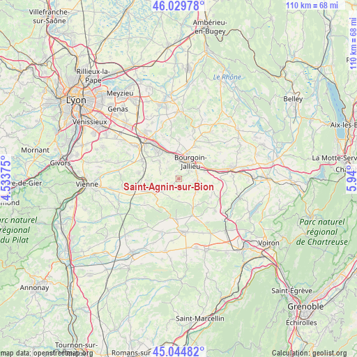 Saint-Agnin-sur-Bion on map