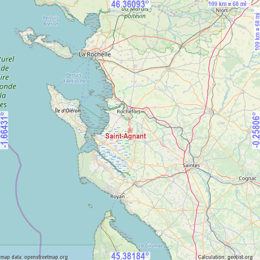 Saint-Agnant on map