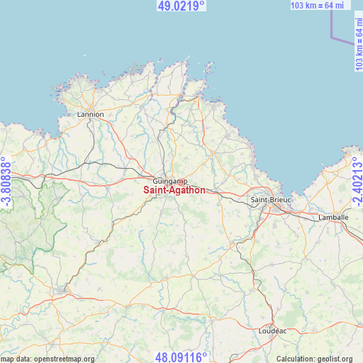 Saint-Agathon on map