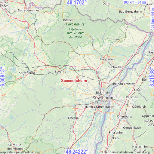 Saessolsheim on map