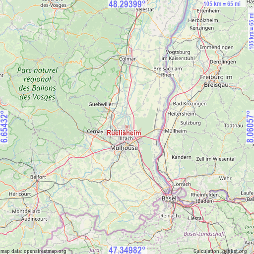Ruelisheim on map
