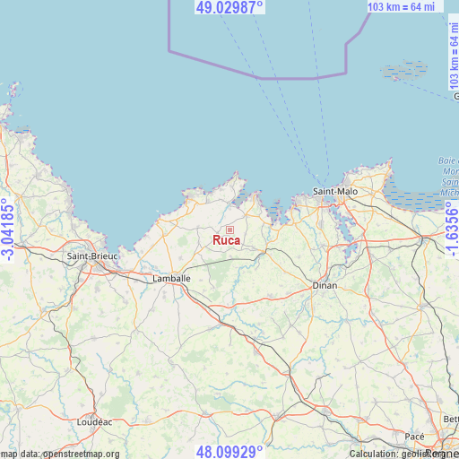 Ruca on map