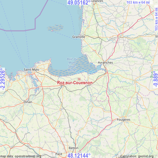 Roz-sur-Couesnon on map