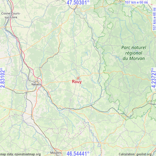 Rouy on map