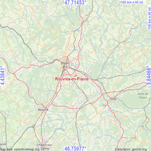 Rouvres-en-Plaine on map