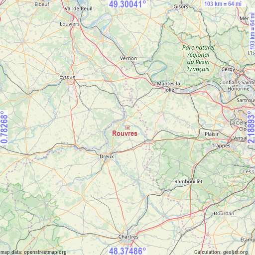 Rouvres on map