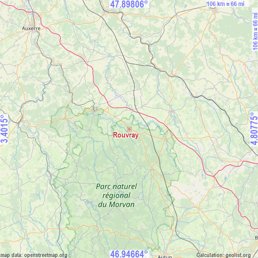 Rouvray on map