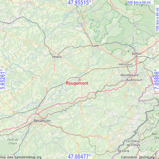 Rougemont on map