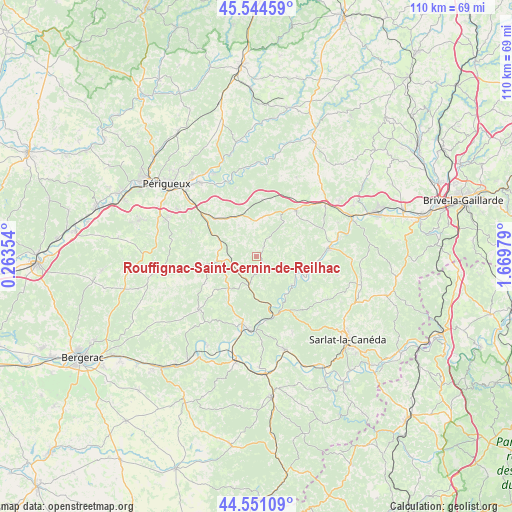 Rouffignac-Saint-Cernin-de-Reilhac on map