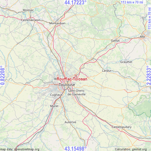 Rouffiac-Tolosan on map