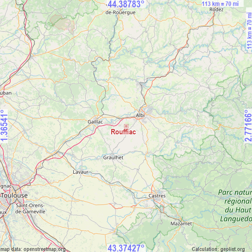 Rouffiac on map