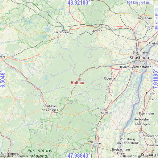 Rothau on map