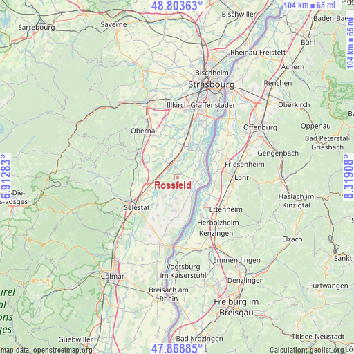 Rossfeld on map