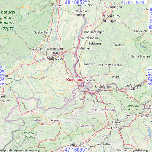 Rosenau on map