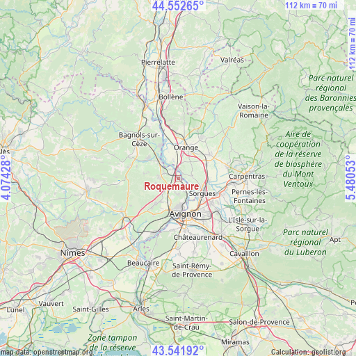 Roquemaure on map