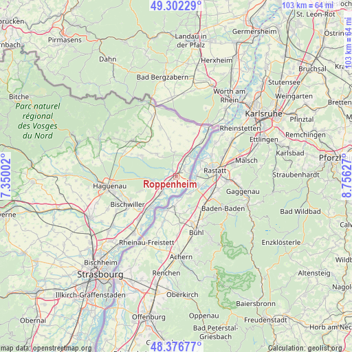 Roppenheim on map