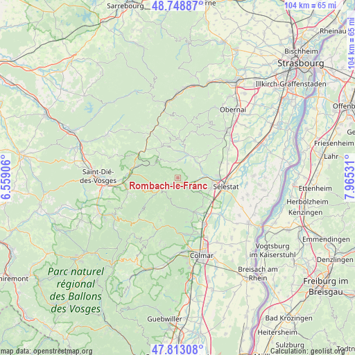 Rombach-le-Franc on map