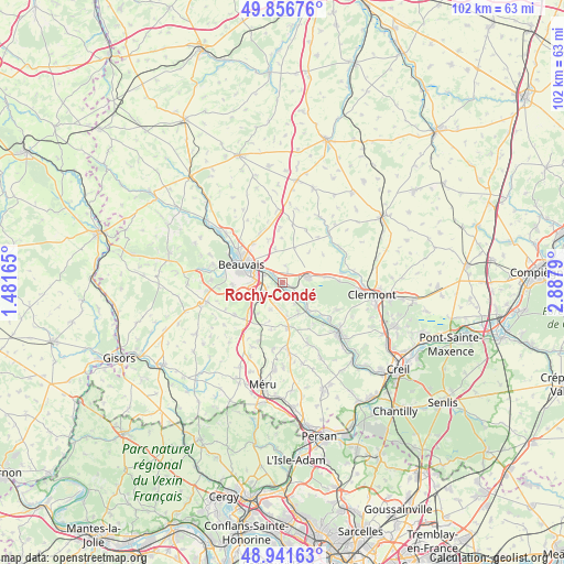 Rochy-Condé on map