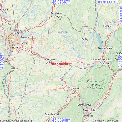 Rochetoirin on map