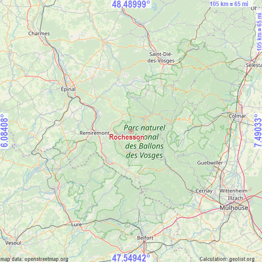 Rochesson on map