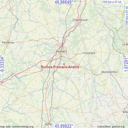 Roches-Prémarie-Andillé on map