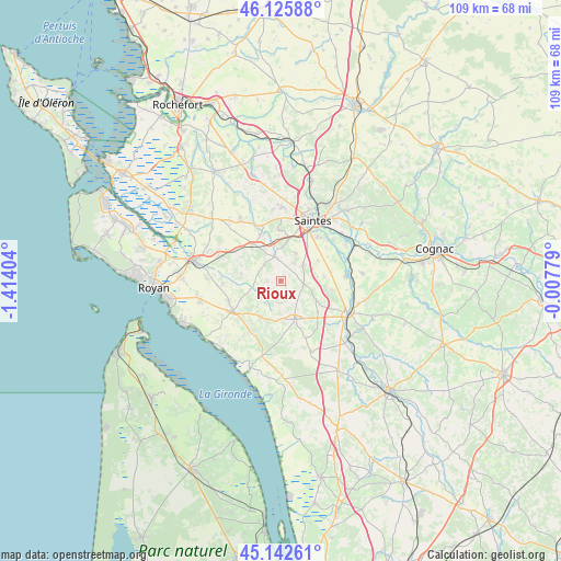 Rioux on map