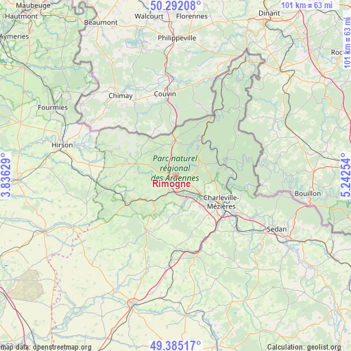 Rimogne on map