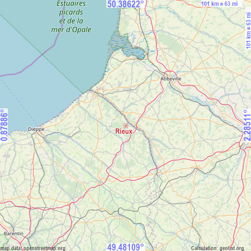 Rieux on map