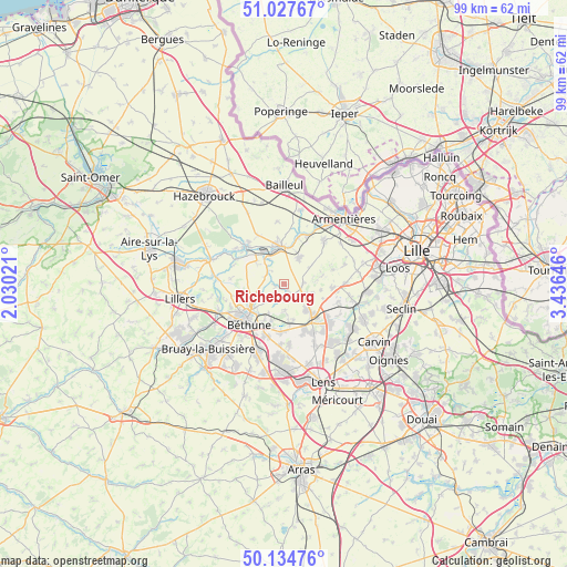 Richebourg on map