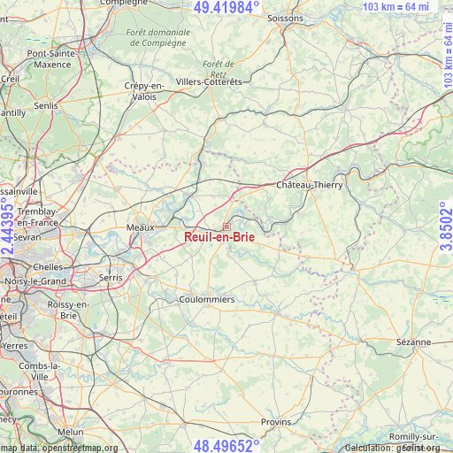 Reuil-en-Brie on map