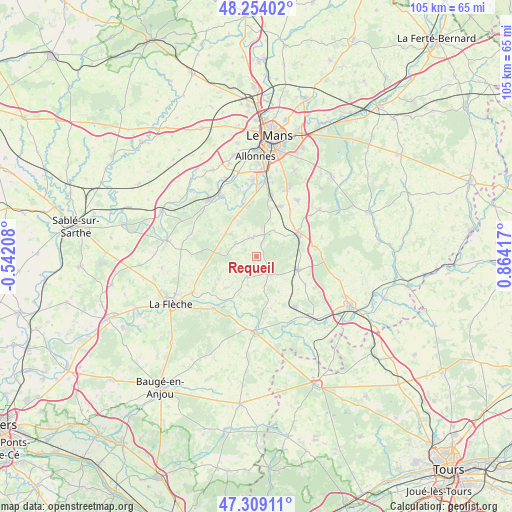 Requeil on map