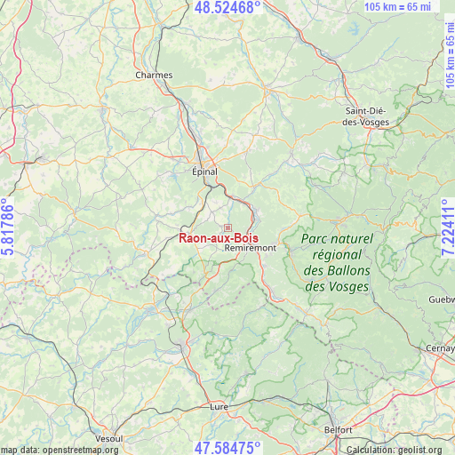 Raon-aux-Bois on map