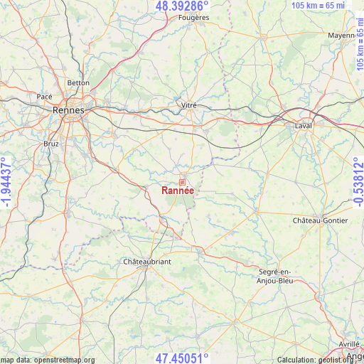 Rannée on map