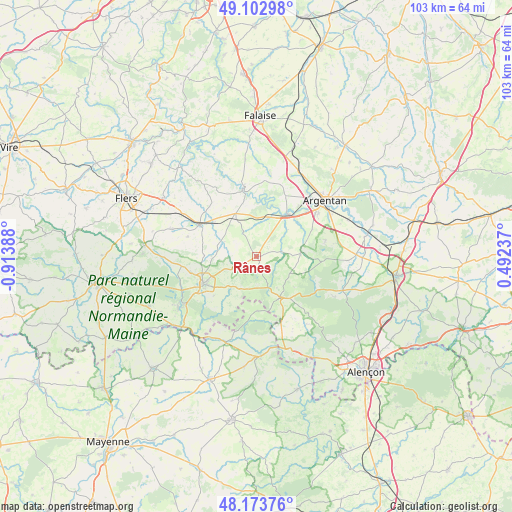 Rânes on map