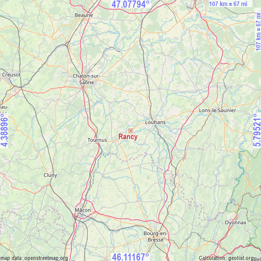 Rancy on map