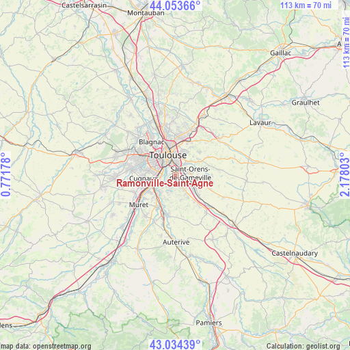 Ramonville-Saint-Agne on map
