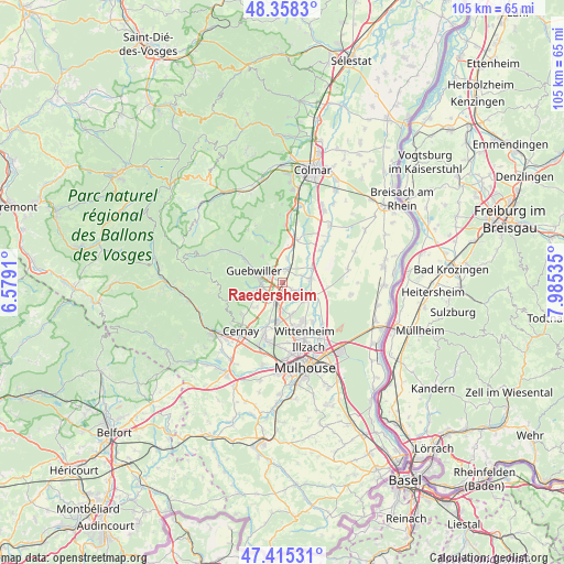 Raedersheim on map