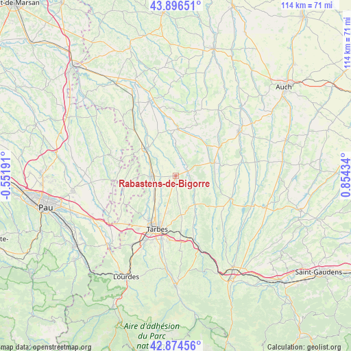 Rabastens-de-Bigorre on map