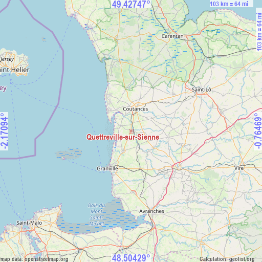 Quettreville-sur-Sienne on map