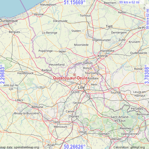 Quesnoy-sur-Deûle on map