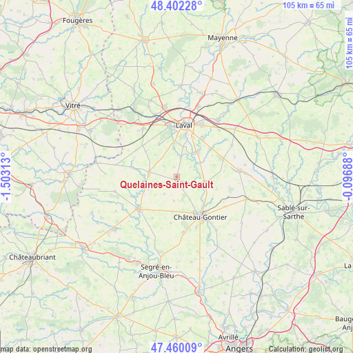 Quelaines-Saint-Gault on map