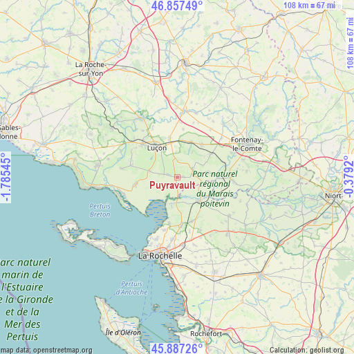 Puyravault on map