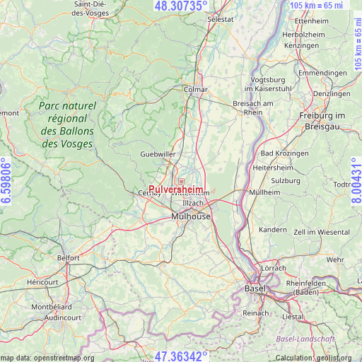 Pulversheim on map