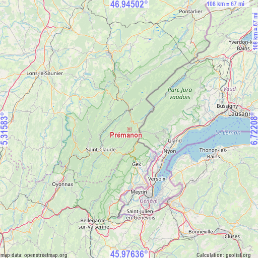 Prémanon on map