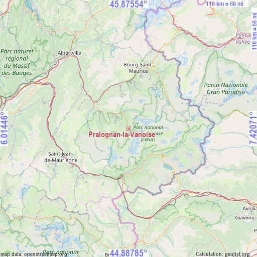 Pralognan-la-Vanoise on map