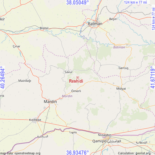Reshidi on map