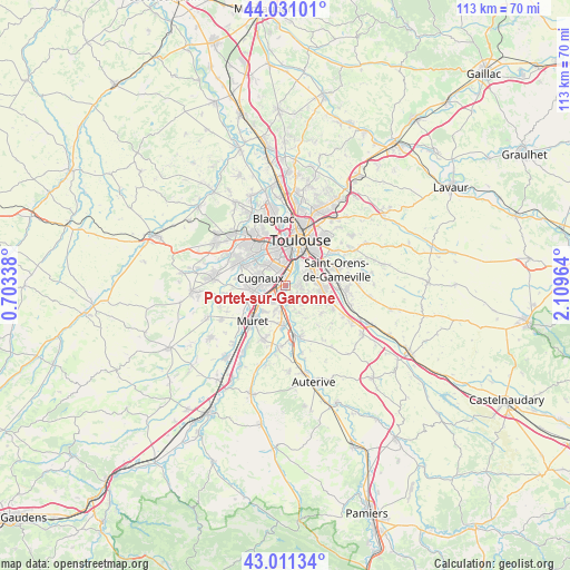 Portet-sur-Garonne on map